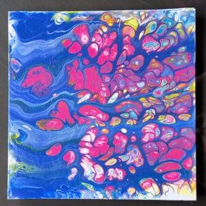 Handmade Abstract Painting  Canvas Art 8×8 Set Of 2